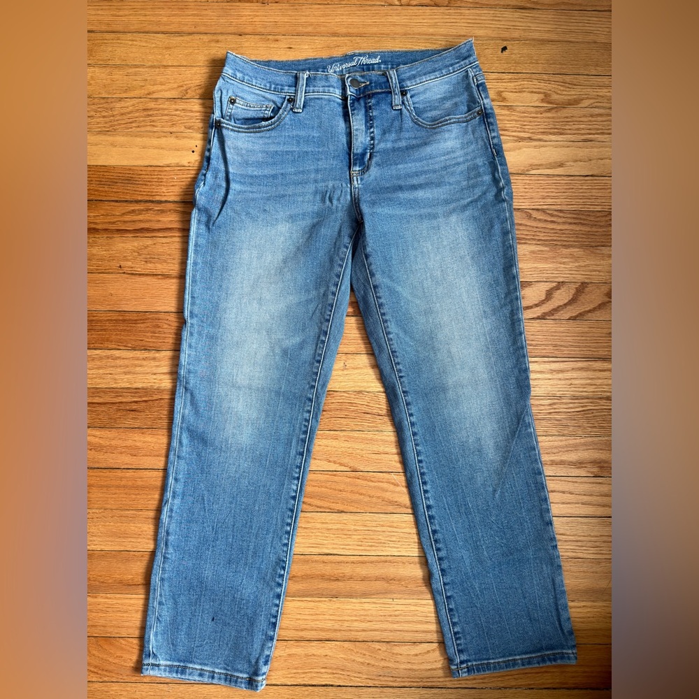 Straight Leg Light Wash Jeans